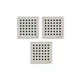 DESIPHON 3 Adet Paslanmaz Çelik Kare Delikli Banyo Yer Süzgeç Izgarası Üst Kapak 10X10 Süzgeç Uyumlu