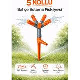 Desıphon 5 Kollu Bahçe Sulama Fıskiyesi Döner Çim Sulama Sprink Otomatik Bahçe Sulama Aparatı