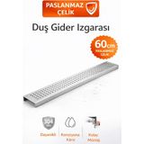DESIPHON 60 cm Lineer Duş Gider Izgarası 304 Paslanmaz Çelik 5 cm Genişlik Üst Kapak - 1 Adet