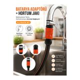 DESIPHON Batarya Adaptörü + Hortum Jakı Seti | Batarya Ucu Uyumlu Hızlı Bağlantı Aparatı 2'li Set