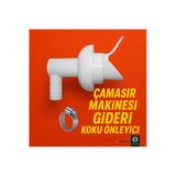 DESIPHON Çamaşır ve Bulaşık Makinesi Gider Koku Önleyici Çekvalf Adaptör Conta | Ø50 mm Haşere ve Koku Koruma