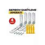 DESIPHON Deprem Güvenliği Dolap Sabitleme Seti 20X70X120 mm – Mobilya Gardırop Duvar Sabitleyici 4 Adet Set