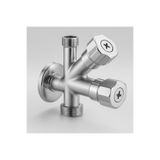 Desıphon Dual Ara Musluk | Çamaşır & Bulaşık Makinesi Musluğu | 1/2” Giriş, 2 Çıkış, Pirinç Gövde