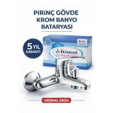 Desıphon İtimat Banyo Bataryası Duş Çıkışlı Pirinç Gövde Krom Kaplama Duvar Tipi 5 Yıl Garantili