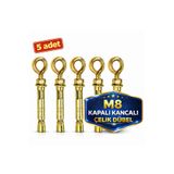 Desıphon Kancalı Çelik Dübel M8 Kapalı Ağız 5 Adet Salıncak Boks Torbası Avize Tavan Asma