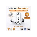 DESIPHON Modern Portmanto Askısı Vestiyer Duvar Ve Dolap Elbise Askılığı Krom Metal Gri
