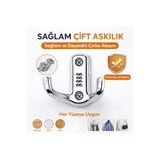 DESIPHON Modern Portmanto Askısı Vestiyer Duvar ve Dolap Elbise Askılığı Krom Metal