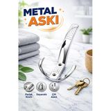 DESIPHON Noktalı Metal Vestiyer Askısı Parlak Krom Portmanto Dolap Elbise Askılığı Şık Mobilya Askı