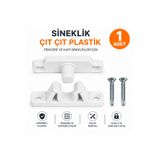 DESIPHON Pimapen PVC Pencere Kapı Sineklik Çıt Çıt Plastik Tutucu Aparat Beyaz Pratik Kapama Kilidi Vidalı