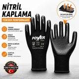 DESIPHON Power Tek Nitril Kaplama Iş Eldiveni Beden 10 – Kaymaz Tutuşlu, Esnek, Dayanıklı Iş Güvenliği Eldiveni