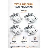 Desıphon Sürgülü Dolap Kapak Mekanizması Tekerleği 80 Kg Kapasiteli Gardırop Vestiyer Sürme Kapı Makara