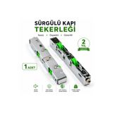 DESIPHON Sürgülü Kapı Çelik Çift Rulmanlı Tekerlek Sessiz Kayar Dayanıklı Paslanmaz 1 Adet Set