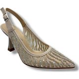 Desire Shose Desire 467-26 Saten Simli Taşlı İnce Topuk Kadın Abiye Ayakkabı