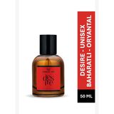 Desire Unisex Parfüm EDP 50 ML | Baharatlı & Oryantal |Safran, Amber, Yasemin| Amber Renkli Cam Şişe