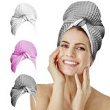 desired body Mikrofiber Saç Havlusu - Kadınlar ve Erkekler için Premium Kabarma Önleyici Saç Kurutma Sargısı - Büyük ve Hafif Tek Beden Herkese Uyar - Gri