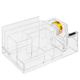 Desk Organizer Bant Kesicili Masa Seti (Masa Üstü Kalemlik Notluk Seti) Şeffaf