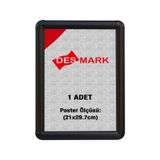 DESMARK 25 mm A4(21x29.7) Rondo Köşe Alüminyum Aç-Kapa Çerçeve – Poster Çerçevesi (Siyah Renk)