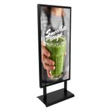 DESMARK 50x140 Ayaklı Pano ELEGANTE Siyah Çift Taraflı Reklam&Poster Panosu