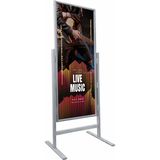 Desmark Eloksal Gri Renk 50X100CM Slim Maki Pano Ayaklı Reklam ve Poster Pano Reklam Panosu