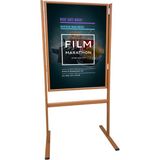 Desmark Kahverengi B2 50X70 Ayaklı Tek Taraflı Poster ve Bilgi Panosu Info Afiş & Reklam Panosu