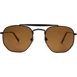 Despada 1682 C3 54 Unisex/ Kahve Geometrik Çerçeve Güneş Gözlüğü - Kahverengi