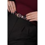 Desre Moda Bordo/Gold Tokalı Kadın Kemer Pantolon kemeri Kot Kemeri Ceket Kemeri Gömlek Kemeri