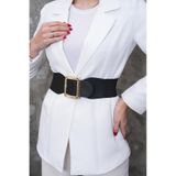 Desre Moda Gold Tokalı Korse Kemer Elbise Kemeri Lastikli Kemer Ceket Kemeri Gömlek Kemeri