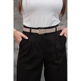 Desre Moda Gold Tokalı Süet Kemer Pantolon Kemeri Gömlek Kemeri Ceket Kemeri Elbise Kemeri