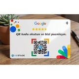 Destade Işletmeler Için Google Yorum Yönlendirme Kartı | Nfc + Qr Kod | Müşteri Yorum Artırıcı