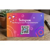 Destade Işletmeler Için Instagram Yönlendirme Kartı Nfc + Qr Kod Müşteri Etkileşim Kartı - İnstagram