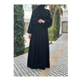 destan tekstil SİYAH PAPATYALI FERACE