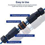 Deste Elektronik Dış Mekan (IP68) RJ45 Patch Kablo Bağlantısı Konnektörü,cat6 Toz ve Su Geçirmez 2XRJ45 Soket 5 Adet