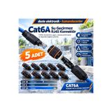 Deste Elektronik Dış Mekan (IP68) RJ45 Patch Kablo Bağlantısı Konnektörü,cat6 Toz ve Su Geçirmez 2XRJ45 Soket 5 Adet