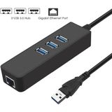 Deste Elektronik FHD61 USB 3.0 To Ethernet Gigabit RJ45 3 Port Hub Çoklayıcı Adaptör
