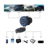 Deste Elektronik SE-7013 USB Şarj Soketi Makam Masası Karavan Araç Tekne Cihazı 12-24V USB Çıkışı Dokunmatik Panel