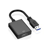 DESTE ELEKTRONİK Usb Hdmi Dönüştürücü Kablo Usb 3.0 To Hdmı Çevirici Adaptör 1920x1080p@60hz