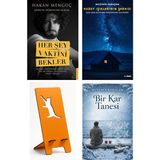Destek Yayınları Her Şey Vaktini Bekler - Şems'in Öğrencisi Olmak - Hakan Mengüç + Kuzey Işıklarının Şarkısı + Telefon Tutucu + Bir Kar Tanesi