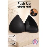 Destekleyici Göğüs Pedi - Dolgunlaştırıcı Push Up Yarım Dolgulu Sütyen Bikini Mayo Destek Pedi Siyah