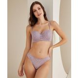 Desteksiz Balenli Dantelli Cuplı Lotus Günlük Sütyen Takım -4817