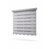 destello by tk GRİ RENK ETEK DİLİMLİ ZEBRA STOR PERDE İTHAL KUMAŞ