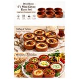 DestiHome 6'lı Mini Oval Sütlaç Güveç Seti Fırın Kase Güveç Kabı Sufle Kabı Sütlaçlık Sosluk ve Mezelik Kase