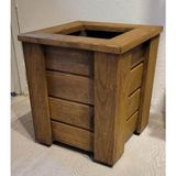 Destina Ahşap 30 cm x 30 cm Ahşap Saksı - 30x30 - Latin Ceviz