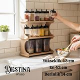 Destina Ahşap Mutfak Rafı-Çok Amaçlı Raf-Tezgah Rafı