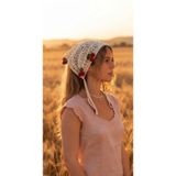 destini Örgü Bandana Kiraz Sallantılı Saç Bandanası Bel Bandanası Crochet Bandana