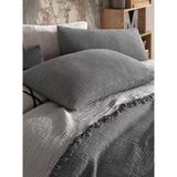 Destiny Hometex %100 Pamuk 4 Katlı Multi Muslin Çift Kişilik Yatak Örtüsü Hipoalerjenik - 240 x 250 cm - Antrasit
