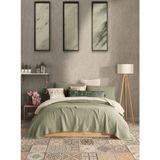 Destiny Hometex Yeşil 4 Katlı Multi Muslin %100 Pamuk Çift Kişillik Yatak Örtüsü - 200 x 240 cm