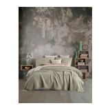 destinyhometex Adaçayı Yeşili 4 Katlı Muslin %100 Pamuk Tek Kişillik Yatak Örtüsü/Pike 160x240cm