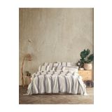 destinyhometex Bej Bohem Desenli Naturel 4 Katlı Muslin %100 Pamuk Tek Kişillik Yatak Örtüsü/Pike 160x240cm