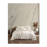 destinyhometex Bej Etnik Desenli Naturel 4 Katlı Muslin %100 Pamuk Çift Kişillik Yatak Örtüsü/Pike 240x250cm.