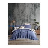 destinyhometex Indigo Mavisi 4 Katlı Multi Muslin %100 Pamuk Çift Kişillik Yatak Örtüsü/Pike 230x250 Cm Battal Boy
